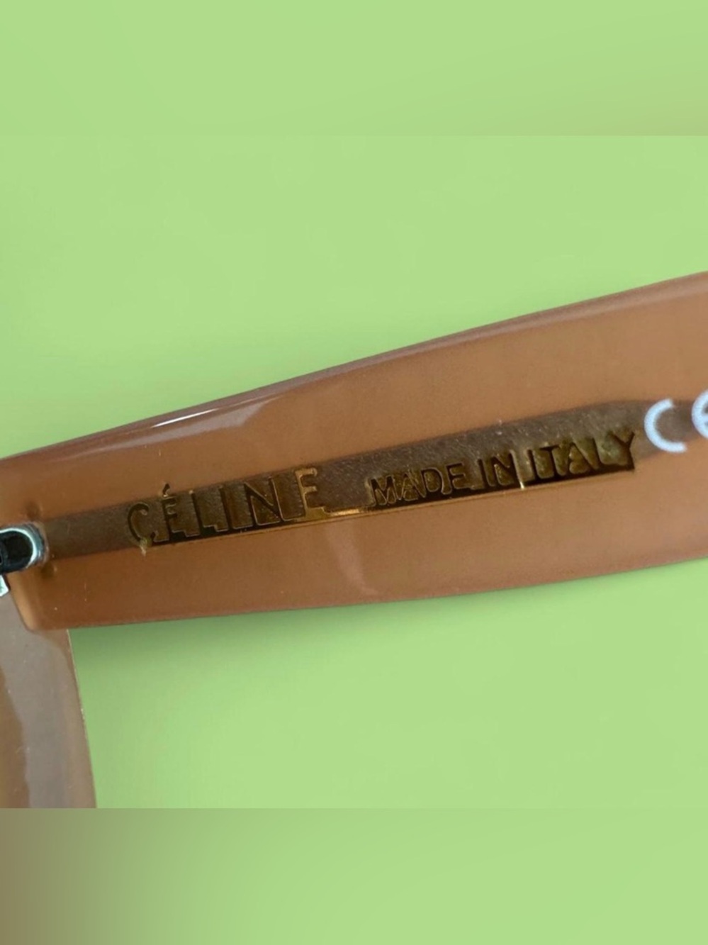 Celine Brown Square Oversized Sunglasses with Dark Lenses - Picture 2 of 5